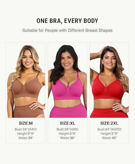 TheHolaras™ Seamless Everyday Bralette sizing image