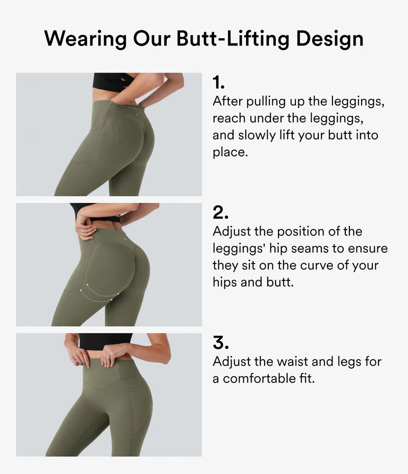 TheHolaras™ High Waisted Scrunch Butt Lifting Leggings sizing image