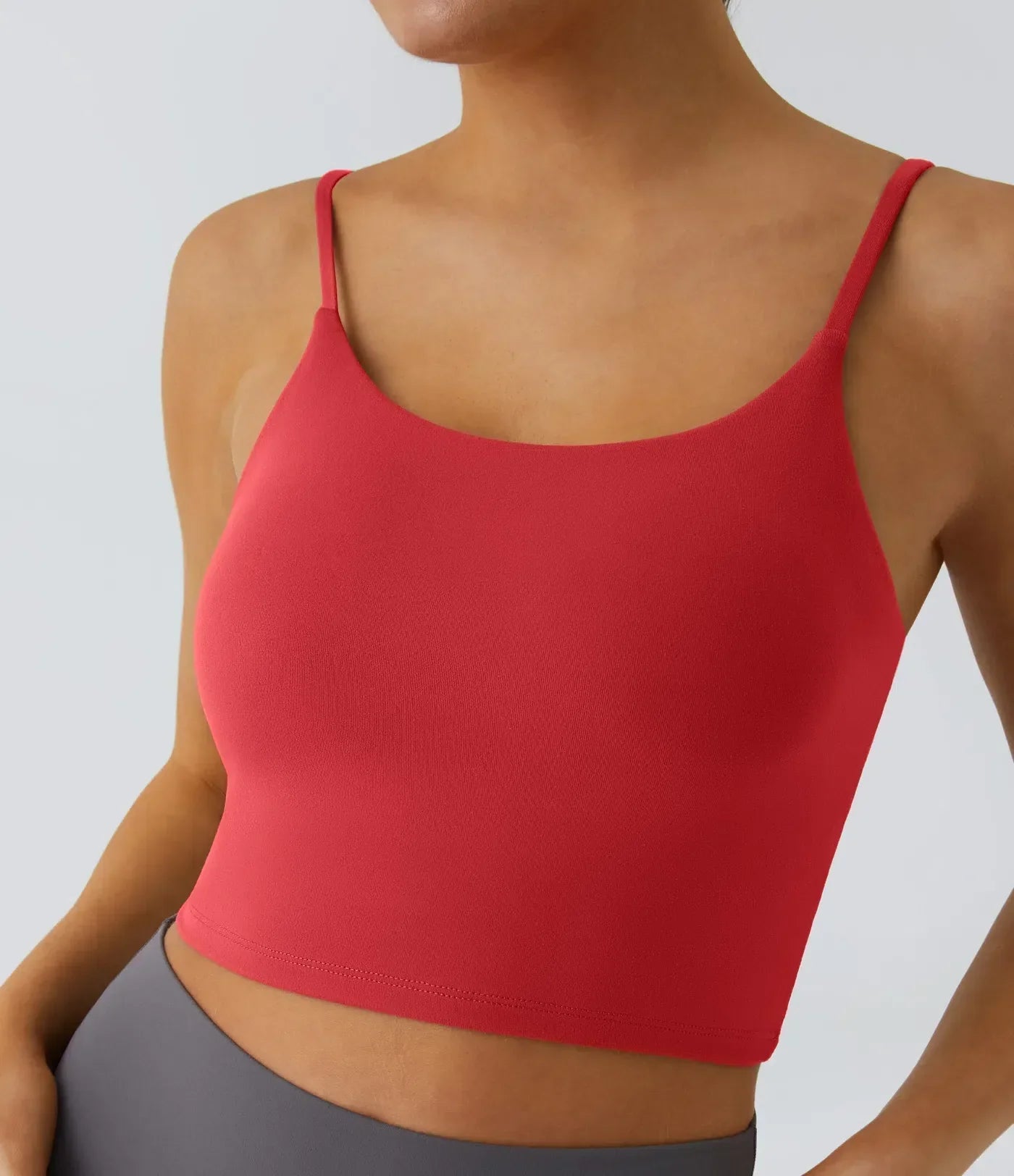 TheHolaras™- Padded Workout Cropped Low Support Tank Top A-C Cups