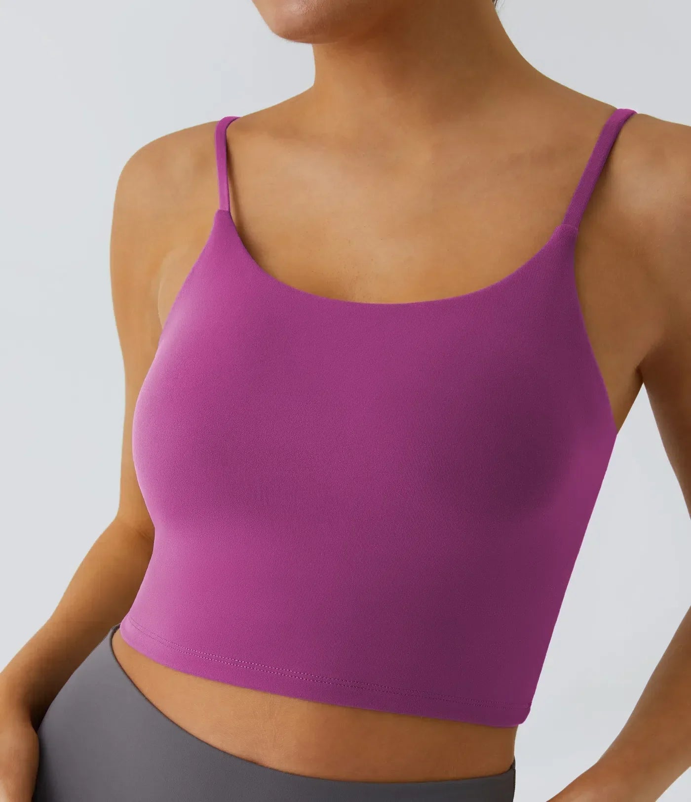 TheHolaras™- Padded Workout Cropped Low Support Tank Top A-C Cups