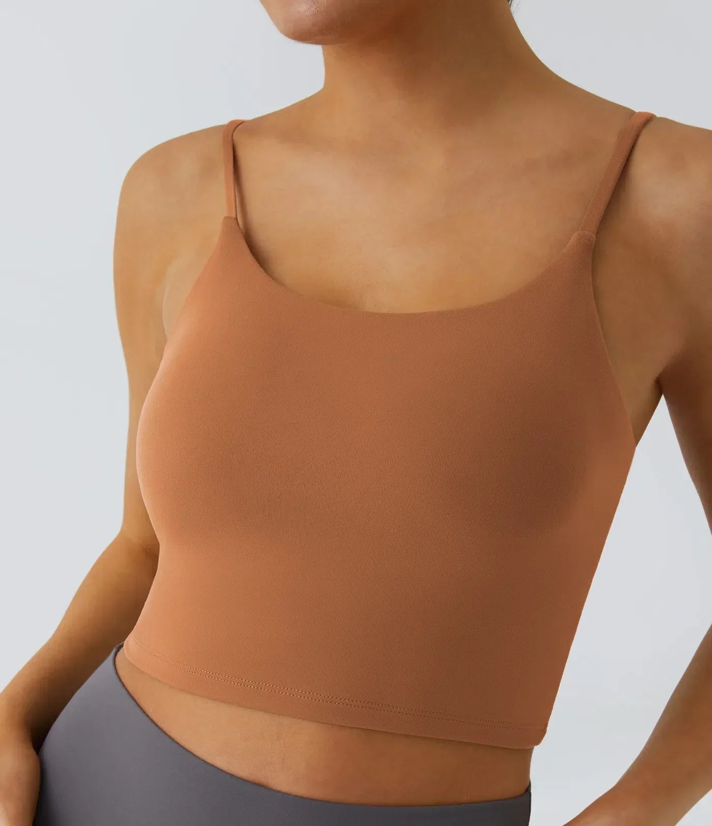 TheHolaras™- Padded Workout Cropped Low Support Tank Top A-C Cups