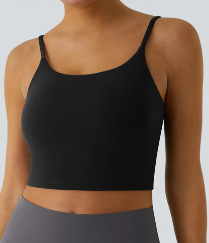 TheHolaras™- Padded Workout Cropped Low Support Tank Top A-C Cups