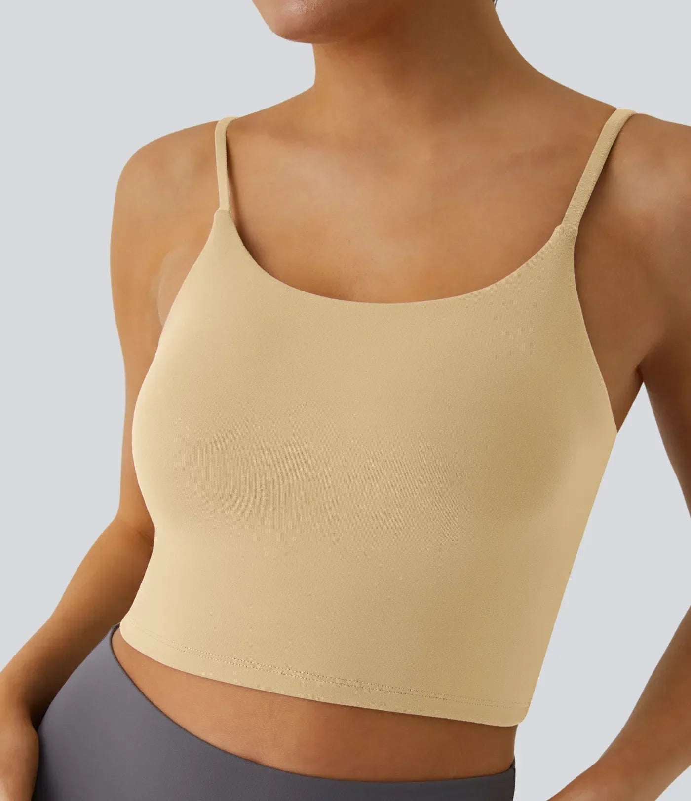 TheHolaras™- Padded Workout Cropped Low Support Tank Top A-C Cups