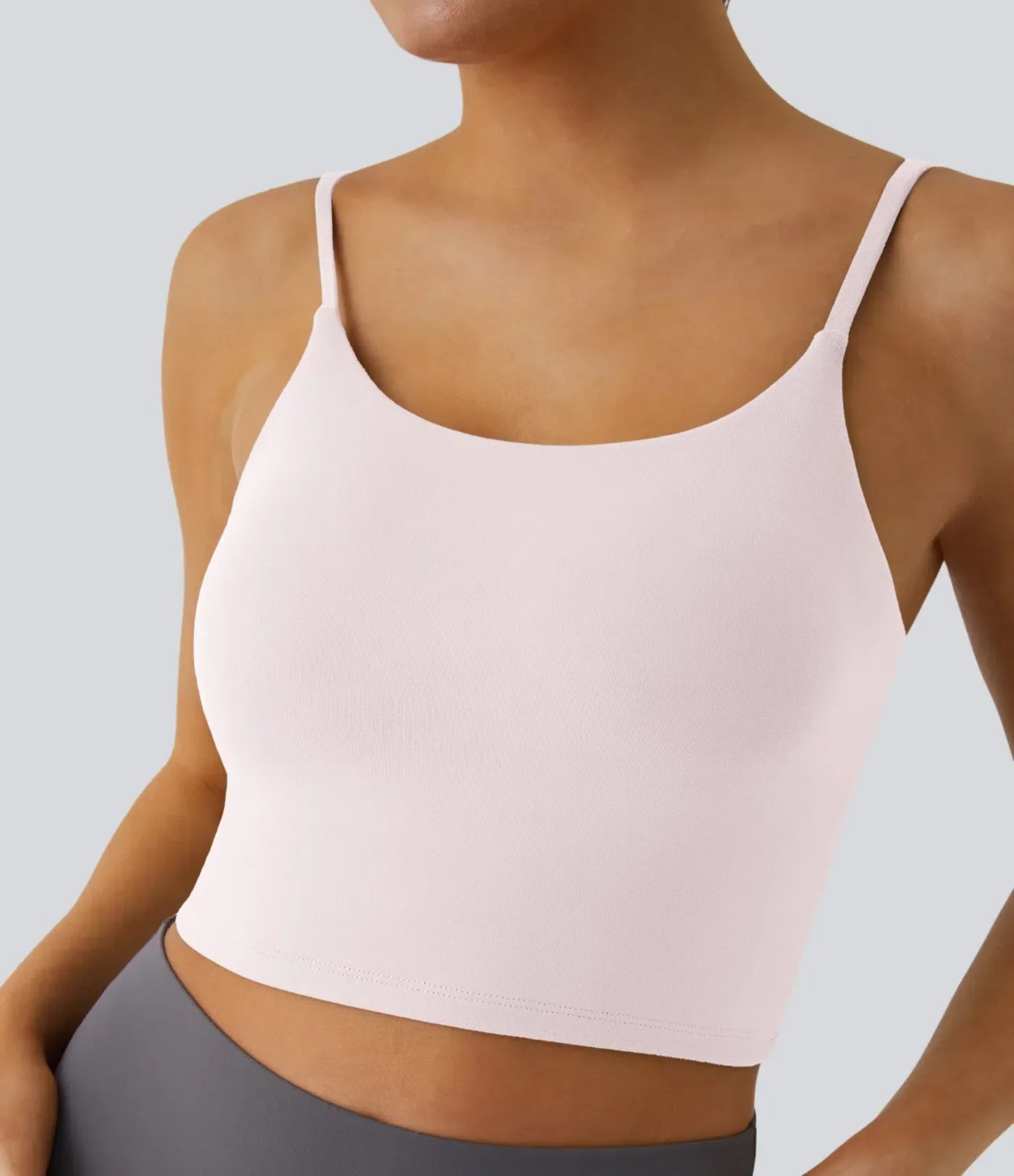TheHolaras™- Padded Workout Cropped Low Support Tank Top A-C Cups