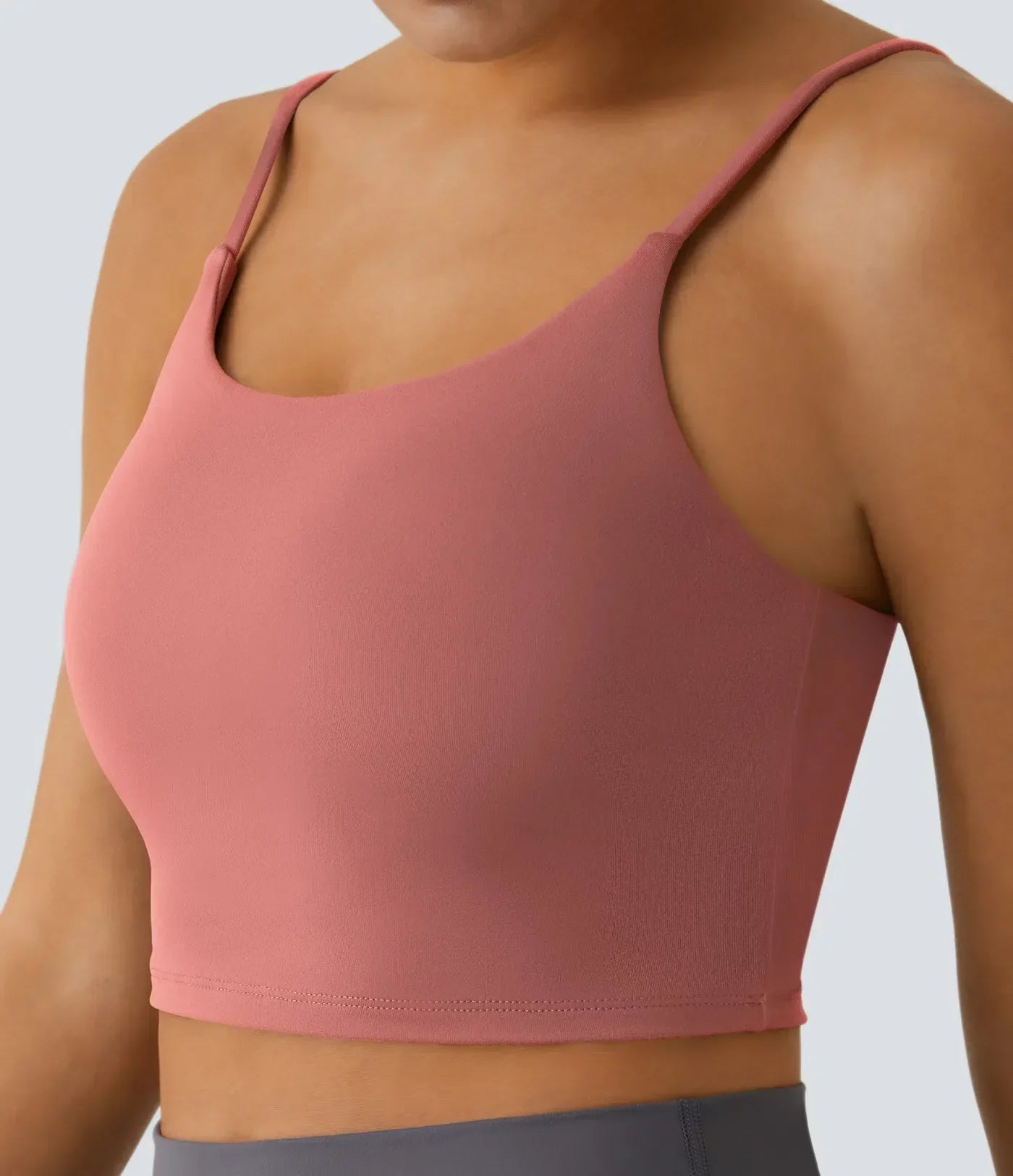 TheHolaras™- Padded Workout Cropped Low Support Tank Top A-C Cups