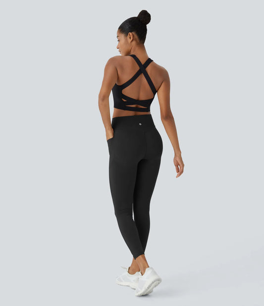TheHolaras™ High Waisted Scrunch Butt Lifting Tummy Control Pocket Shaping Training Leggings