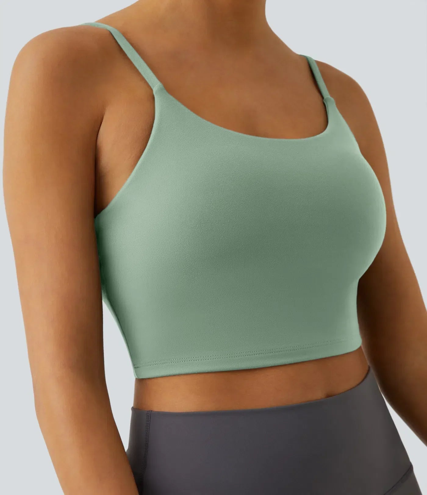 TheHolaras™- Padded Workout Cropped Low Support Tank Top A-C Cups