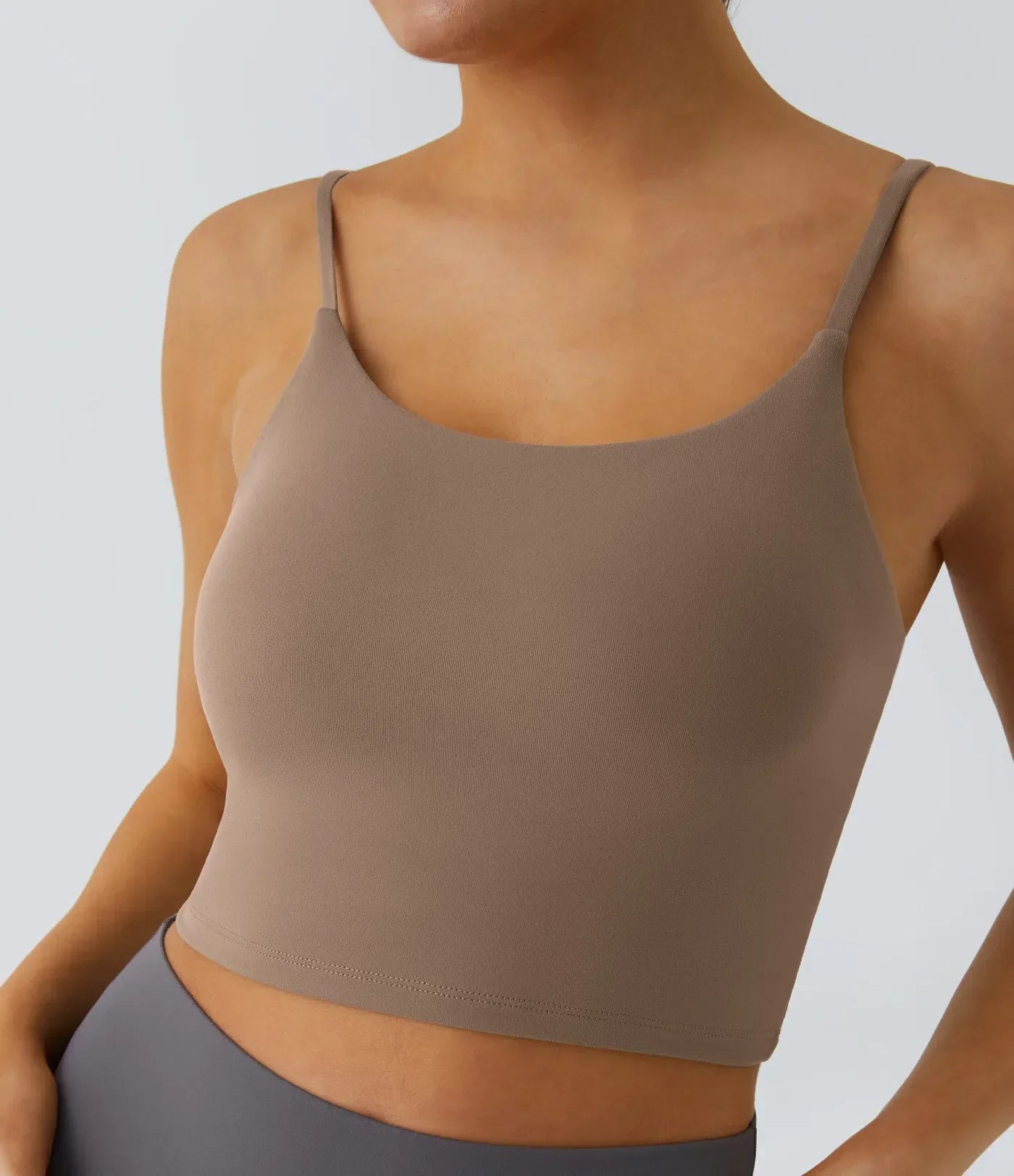 TheHolaras™- Padded Workout Cropped Low Support Tank Top A-C Cups