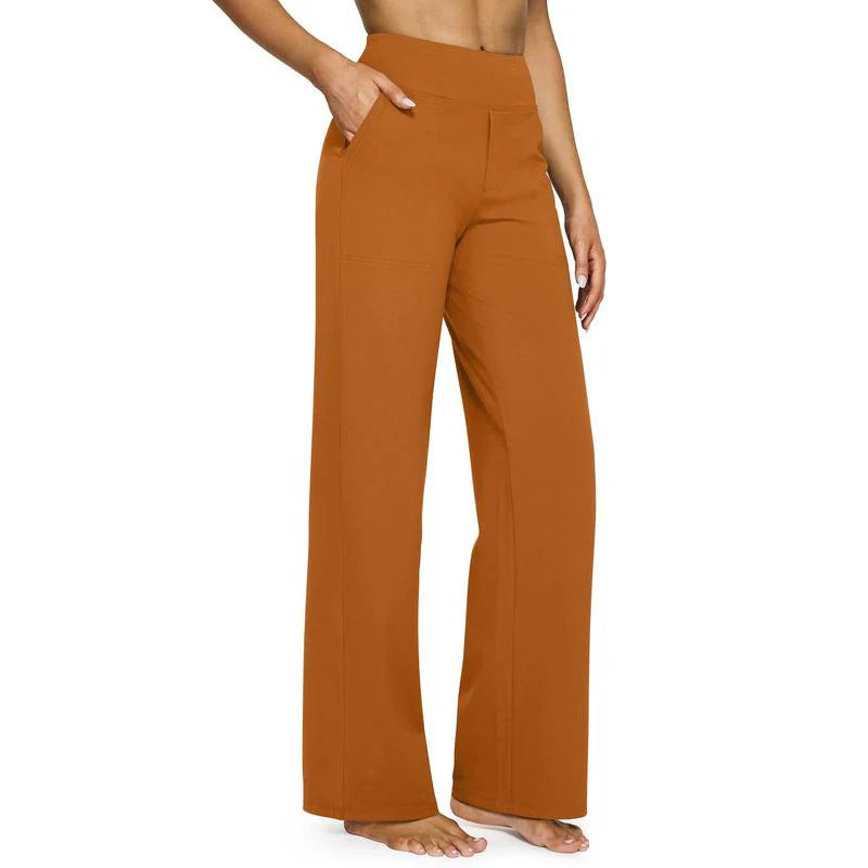 TheHolaras™ Loose High-Waist Wide-Leg Pants with Pockets