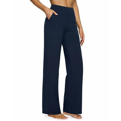 TheHolaras™ Loose High-Waist Wide-Leg Pants with Pockets