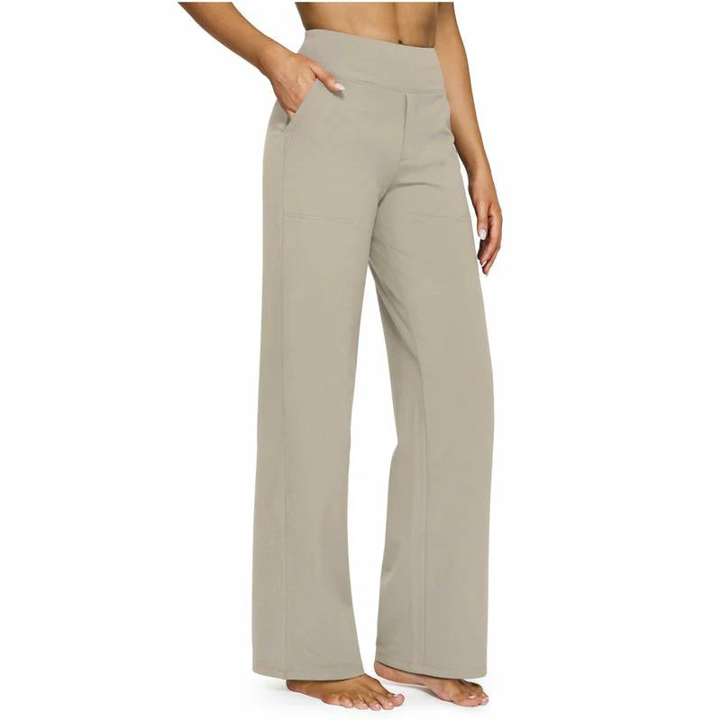 TheHolaras™ Loose High-Waist Wide-Leg Pants with Pockets